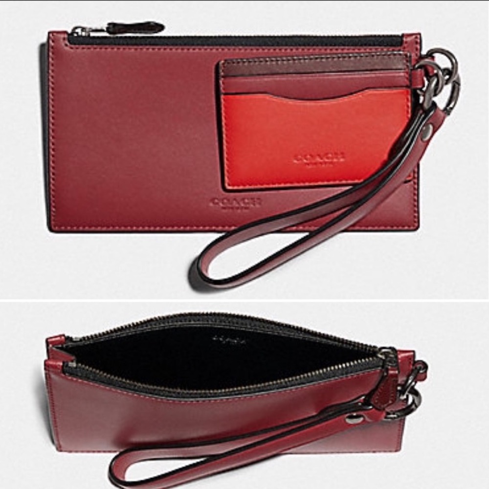 NWT Coach SLG Trio in Colorblock Leather